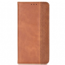 Kožené Pouzdro Folio Motorola Edge 50 Fusion Retro Frieze