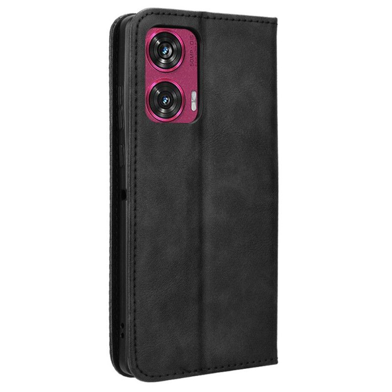 Kožené Pouzdro Folio Motorola Edge 50 Fusion Retro Frieze