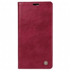 Kožené Pouzdro Folio Na Motorola Edge 50 Fusion Vintage Yikatu