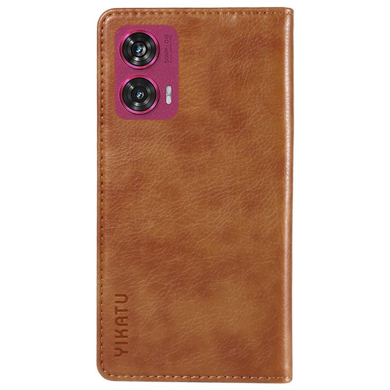 Kožené Pouzdro Folio Na Motorola Edge 50 Fusion Vintage Yikatu