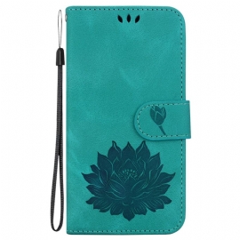 Kožený Kryt Motorola Edge 50 Fusion Lotus S Popruhem