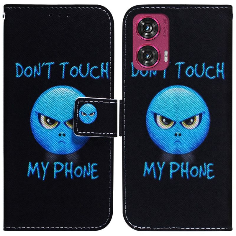 Kožený Kryt Motorola Edge 50 Fusion Telefon Emoji