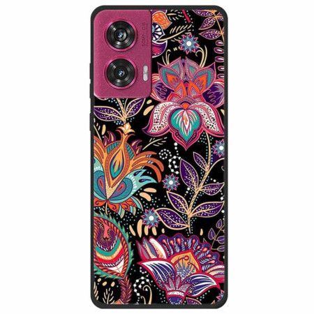 Kryt Motorola Edge 50 Fusion Fialové Květy