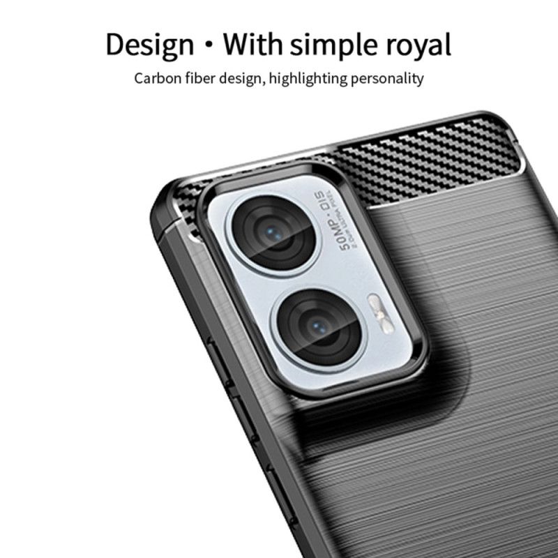 Kryt Motorola Edge 50 Fusion Kryty Na Mobil Mofi Kartáčované Uhlíkové Vlákno
