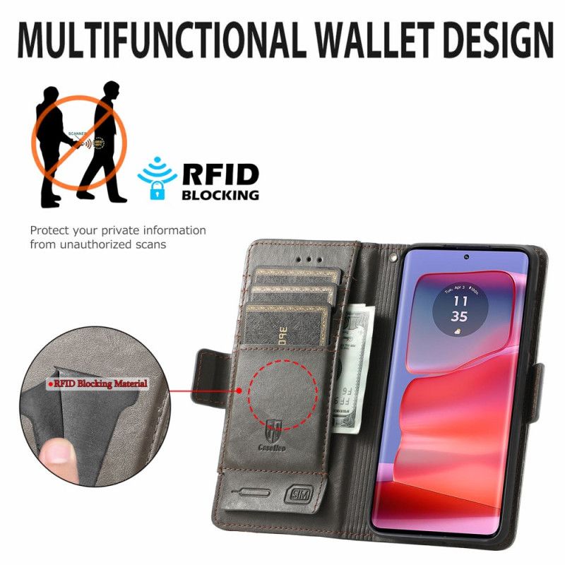 Peněženková Pouzdra Motorola Edge 50 Fusion Kryty Na Mobil Dvoubarevné Caseneo