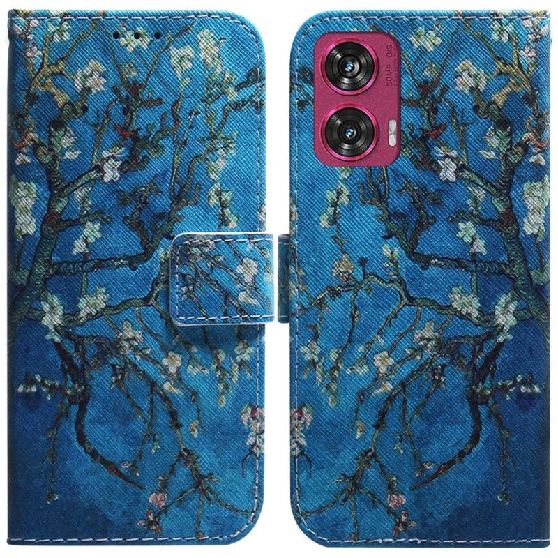 Peněženková Pouzdra Motorola Edge 50 Fusion Květy Meruněk