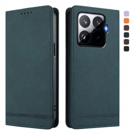 Kožené Pouzdro Folio Na Xiaomi 15t Pro Blokování Rfid