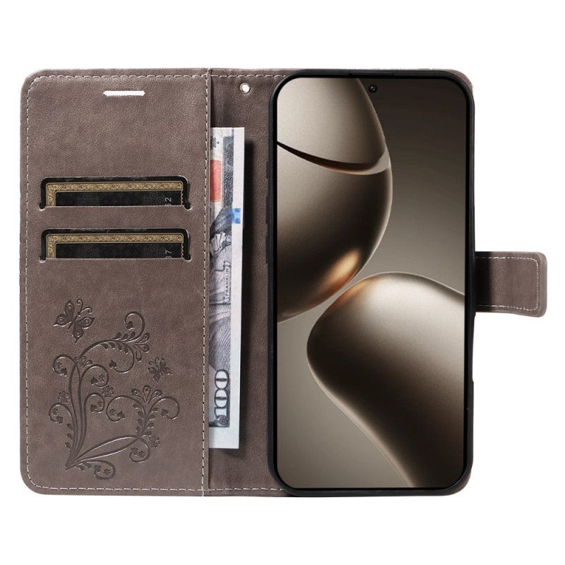 Kožený Kryt Na Xiaomi 15t Pro Obří Motýli