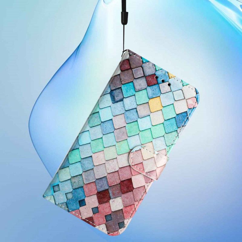 Kožený Kryt Xiaomi 15t Pro Kostkovaný Vzor