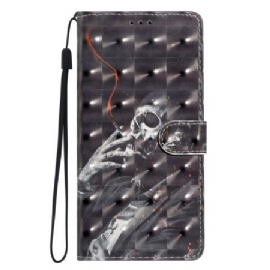 Kožený Kryt Xiaomi 15t Pro Kouřící Kostlivec