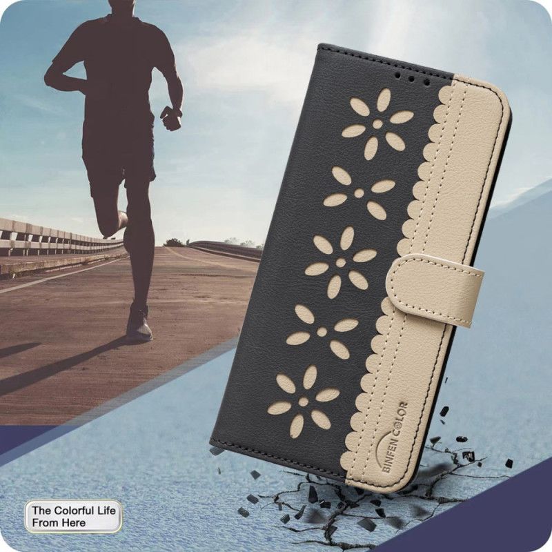 Kožený Kryt Xiaomi 15t Pro Květinová Barva Binfen