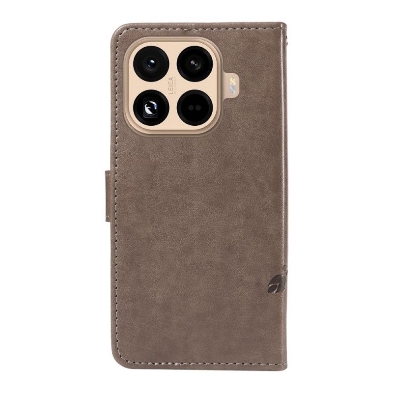 Kožený Kryt Xiaomi 15t Pro Květinový Vzor