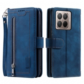 Kožený Kryt Xiaomi 15t Pro Peněženka S 9 Sloty Na Karty