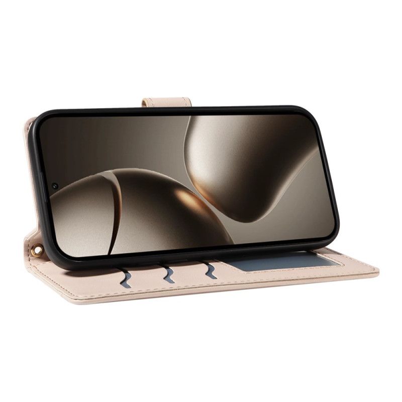 Kožený Kryt Xiaomi 15t Pro Prošívaná S Popruhem A Poutkem Na Rameno