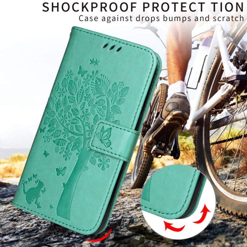 Kožený Kryt Xiaomi 15t Pro Strom A Kočka