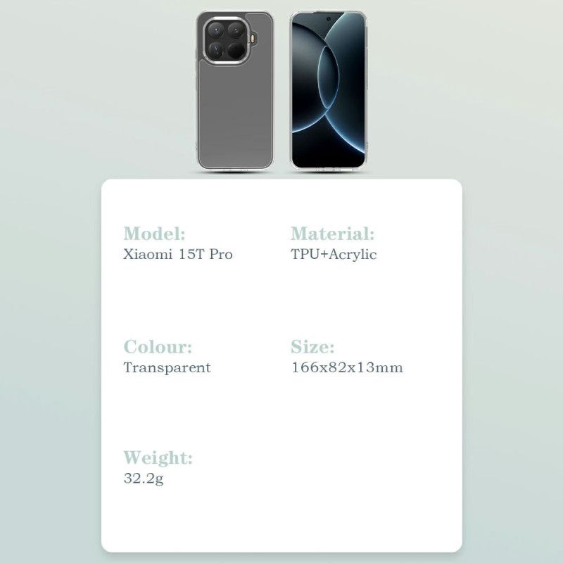 Kryt Na Xiaomi 15t Pro Průhledná Řada Obsahu