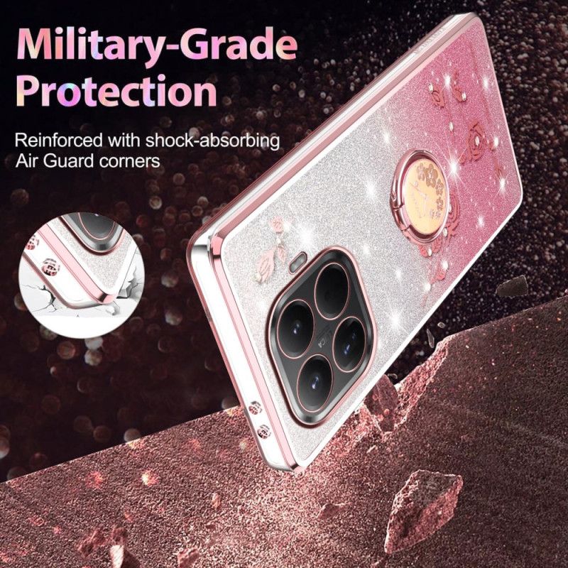 Kryt Xiaomi 15t Pro Držák Na Prsten S Kamínky Kadem