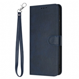 Peněženková Pouzdra Xiaomi 15t Pro Kryty Na Mobil Kožený Efekt S Popruhem