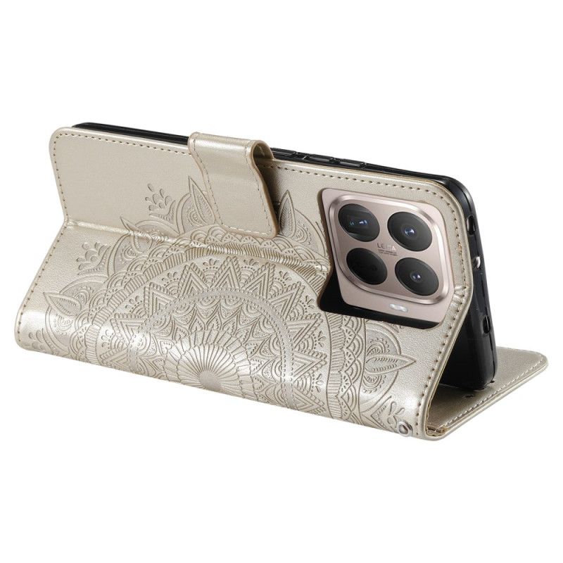 Peněženková Pouzdra Xiaomi 15t Pro Kryty Na Mobil Mandala Slunce