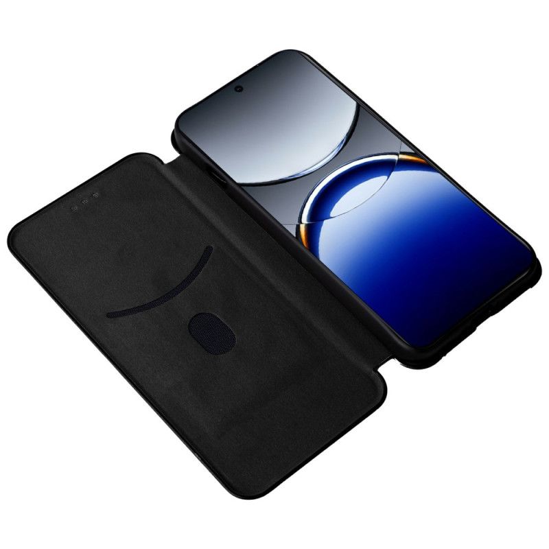 Kožené Pouzdro Folio Na Oppo Find X8 Pro Uhlíková Vlákna