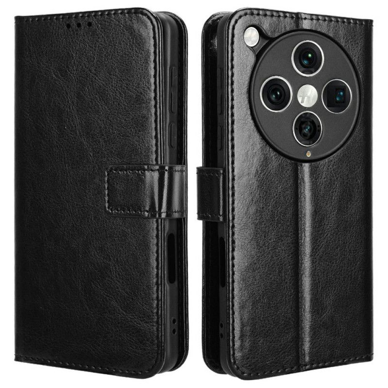 Kožený Kryt Na Oppo Find X8 Pro Okázalá Umělá Kůže