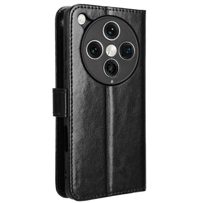 Kožený Kryt Na Oppo Find X8 Pro Okázalá Umělá Kůže