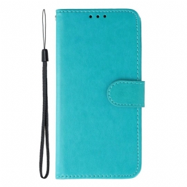 Kožený Kryt Na Oppo Find X8 Pro Řemínek Z Umělé Kůže