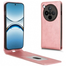 Kožený Kryt Oppo Find X8 Pro Vertikální Výklopná Umělá Kůže