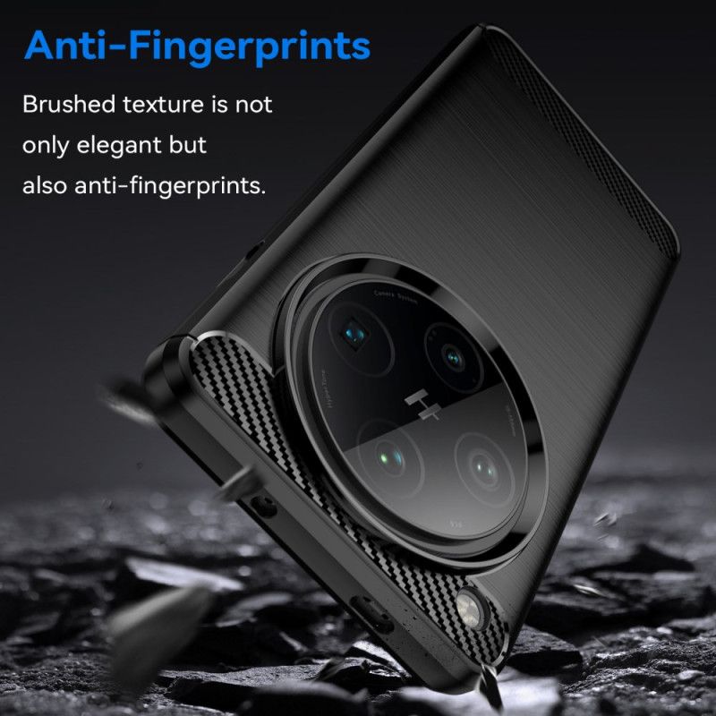 Kryt Oppo Find X8 Pro Kartáčované Uhlíkové Vlákno