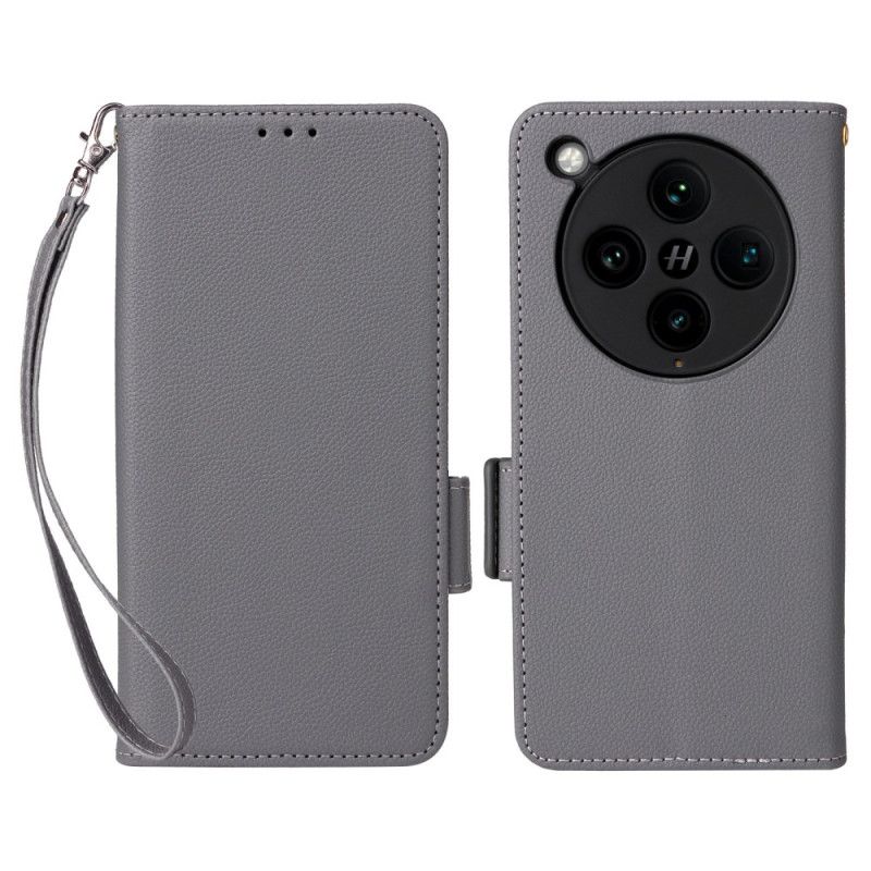 Peněženková Pouzdra Oppo Find X8 Pro Řemínek Liči Textura