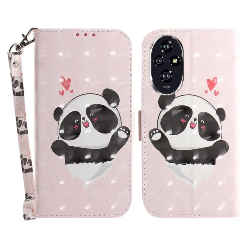 Peněženková Pouzdra Honor 200 Kryty Na Mobil Panda Love