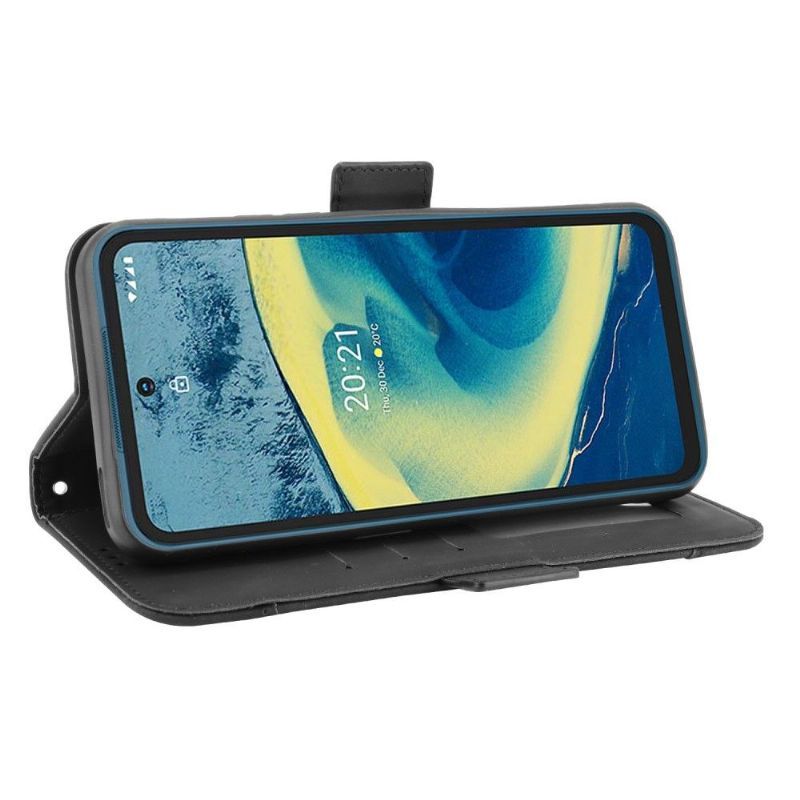 Kožené Pouzdro Na Nokia XR20 Premium S Držitelem Karty