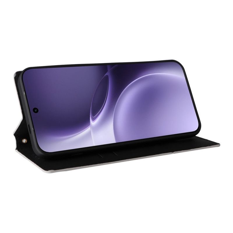 Kožené Pouzdro Folio Vivo X300 Pro Diamantový Vzor