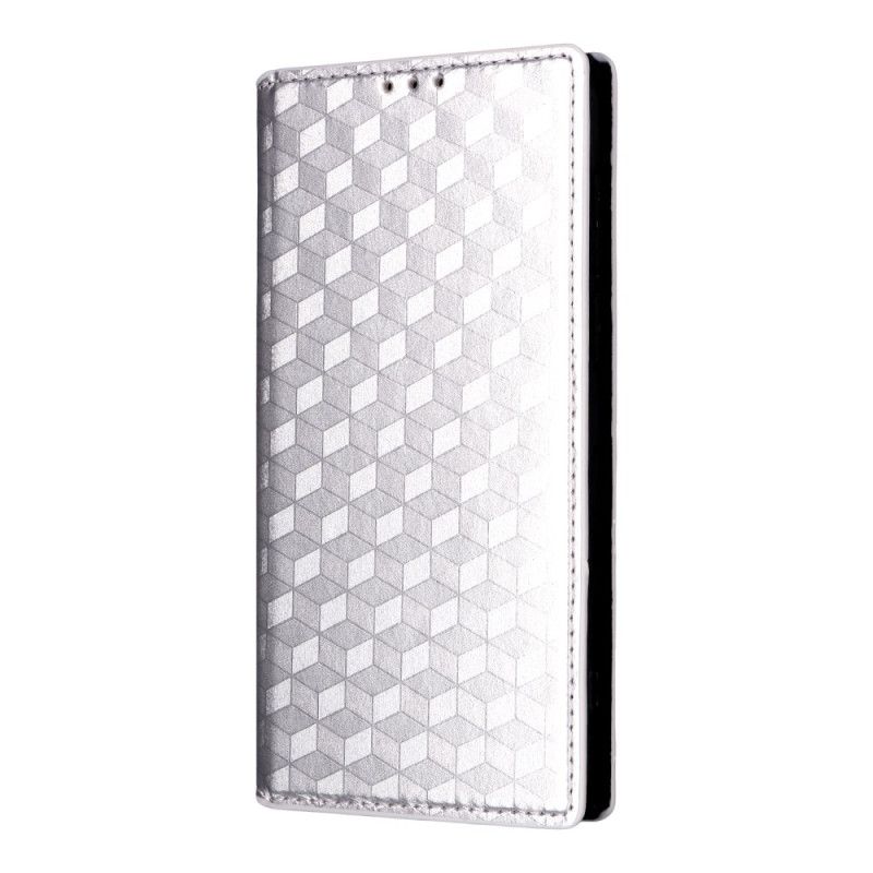 Kožené Pouzdro Folio Vivo X300 Pro Diamantový Vzor