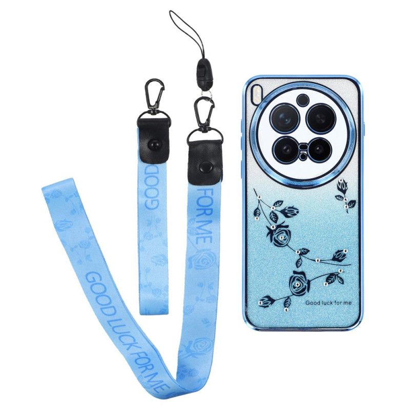 Kryt Na Vivo X300 Pro Řemínky S Květinami A Kamínky