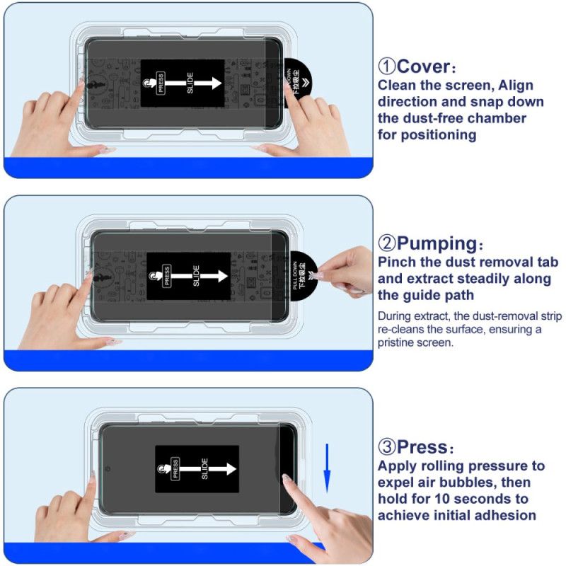 Ochranná Fólie Z Tvrzeného Skla Pro Vivo X300 Pro S Instalačním Rámečkem (odemknutí Otiskem Prstu)