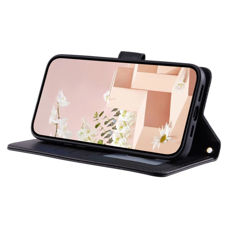 Kožený Kryt Vivo V40 5g Prošívané S Popruhy