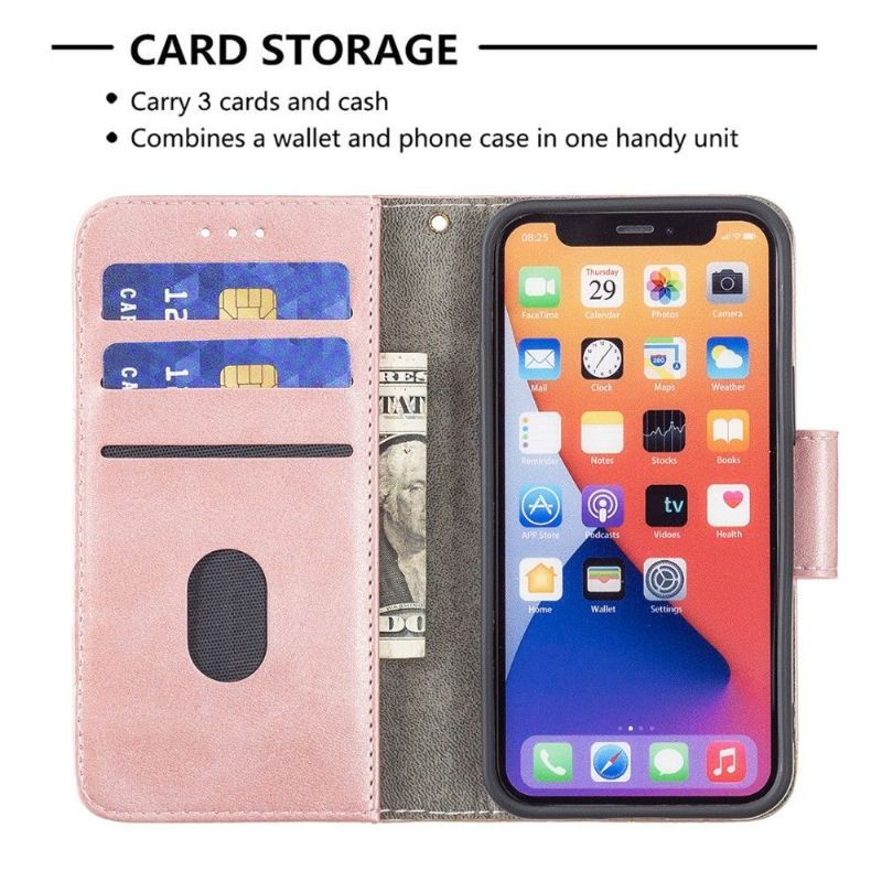 Flipové Pouzdro Na iPhone 13 Kožený Efekt Croc Look