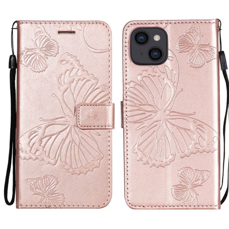Flipové Pouzdro Na iPhone 13 Motýli Podpůrných Funkcí