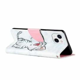 Flipové Pouzdro Na iPhone 13 Obsah Chatu
