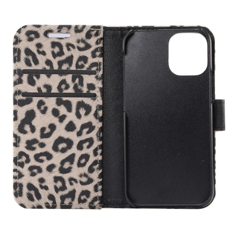 Flipové Pouzdro Na iPhone 13 Ocelový Leopard