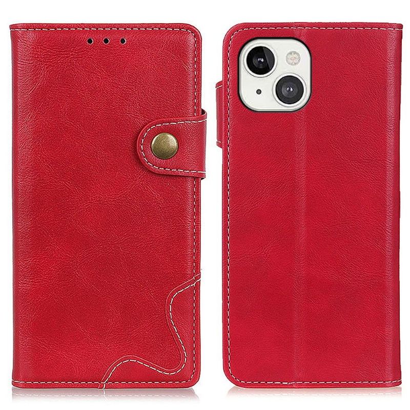 Flipové Pouzdro Na iPhone 13 Odkryté Švy Ve Tvaru S