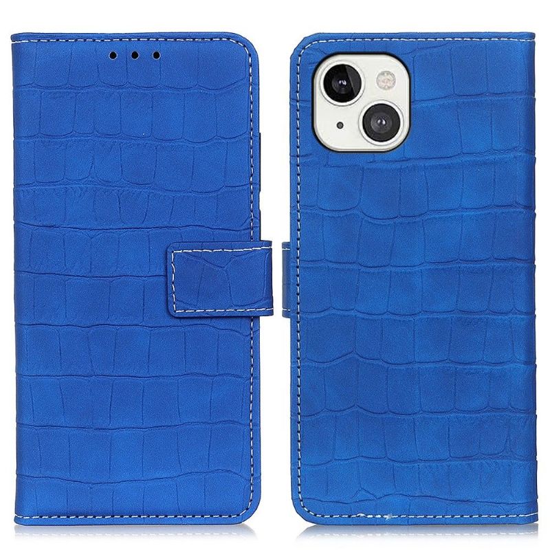 Flipové Pouzdro Na iPhone 13 Umělá Kůže Croc Look