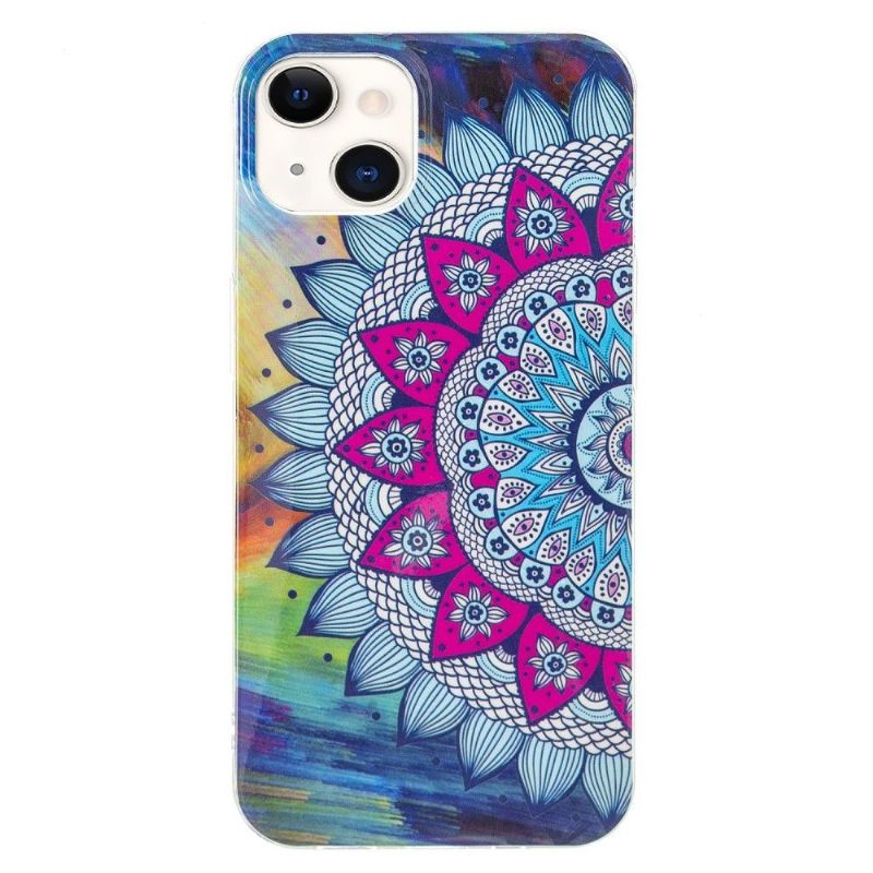 Kryt Na iPhone 13 Fluorescenční Barevná Mandala