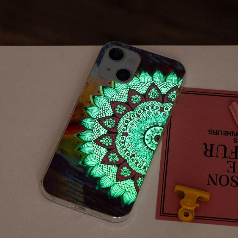Kryt Na iPhone 13 Fluorescenční Barevná Mandala