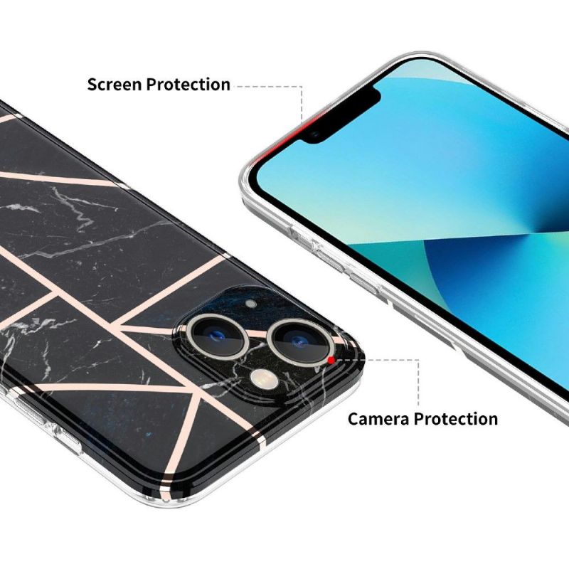 Kryt Na iPhone 13 Geometrie Mramoru