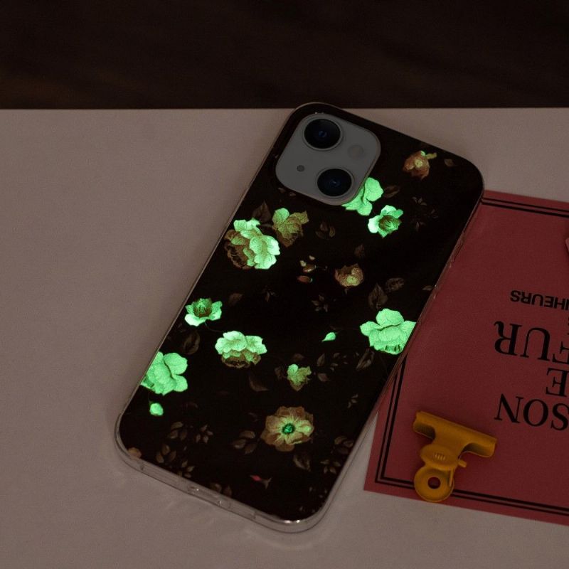 Kryty Na Mobil Na iPhone 13 Fluorescenční Vznešené Květiny