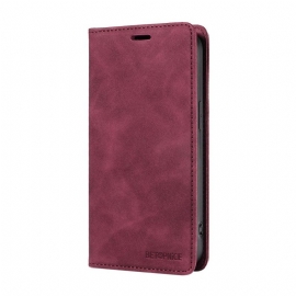 Kožené Pouzdro Folio Oppo Reno 12f 5g Semišový Efekt S Blokováním Rfid Betopnice