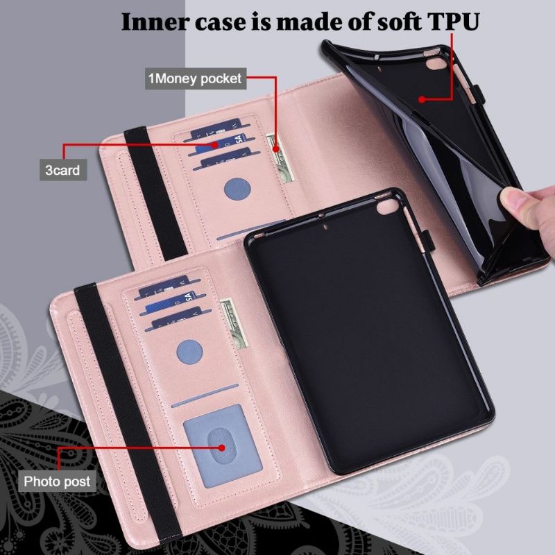 Samsung Galaxy Tab A8 (2021) Elegantní Krajkový Květinový Obal