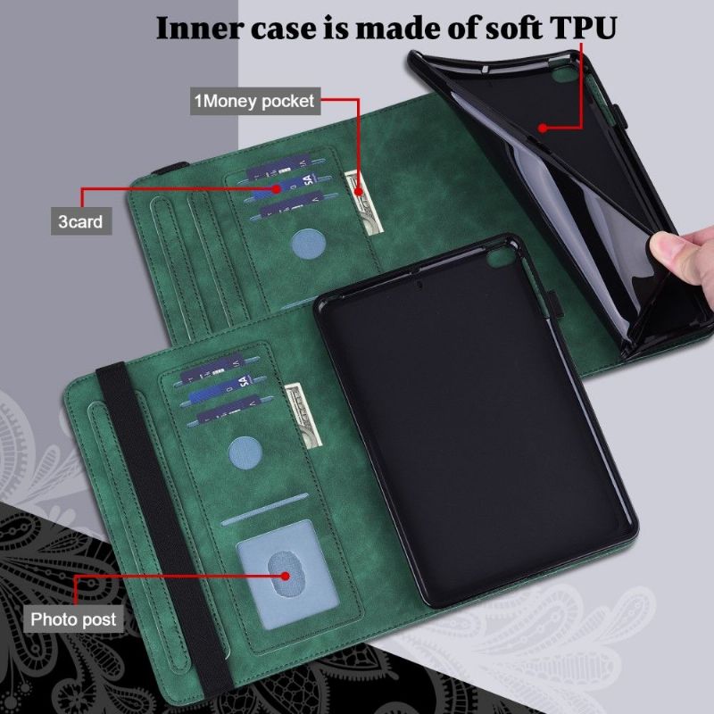 Samsung Galaxy Tab A8 (2021) Elegantní Krajkový Květinový Obal